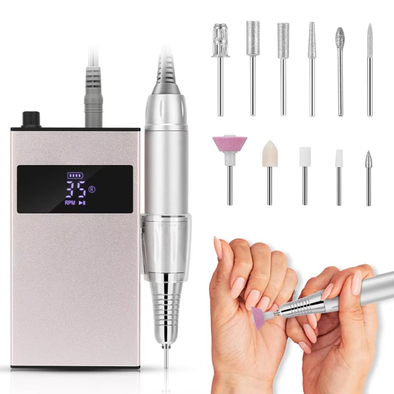 Партатыўны камплект свердзела для пазногцяў з нізкім узроўнем шуму