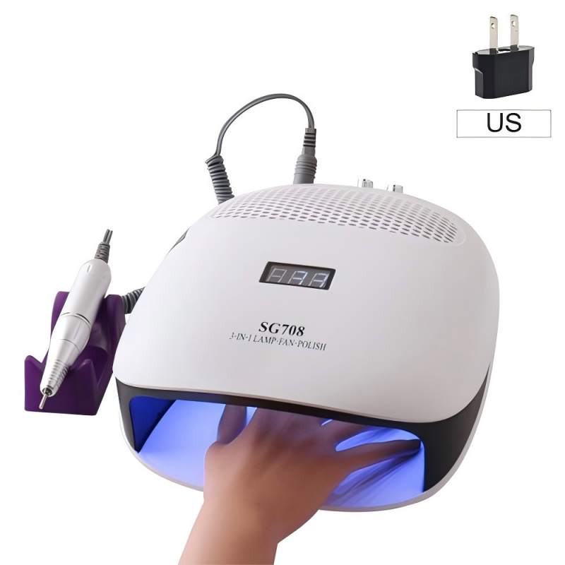 Тройная камбінаваная ручная лямпа для пазногцяў з падушкай